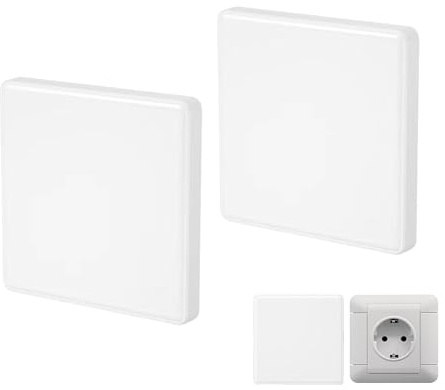 Cubierta para interruptor de luz, tapa ciega, enchufes blancos, 2 piezas cubierta enchufe para oficina y hogar, blanco