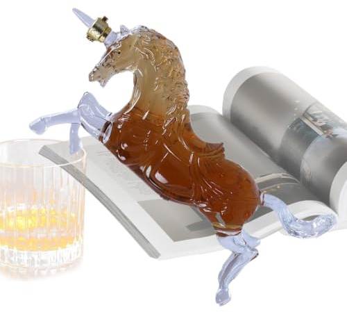 Whisky-Dekanter - Spirituosenkaraffe | Pferdeform Leerflasche Für Wein Und Alkoholische Getränke,Glasdekanter,für Restaurant Bar Party Feier Esszimmer Küche Zuhause Pferdeförmiger Dekanter