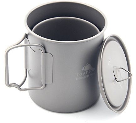 TOAKS Outdoor Camping Titan Cup und Titan Topf