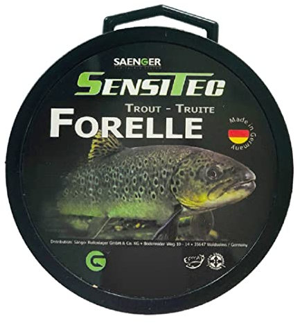 Sensitec monofilie Angelschnur aus Nylon, 400m, Zielfischschnur, Angelsehne,Bastelschnur (Forelle, 0,18 mm)