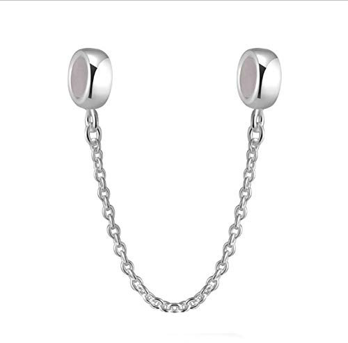 Safety Chain Charm 925 Sterling Silver Clip Charm Stopper Charm for Pandora Charm Bracelet