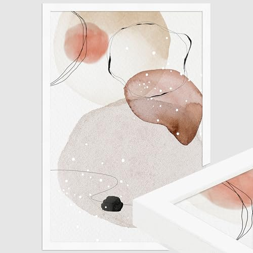 WANDStyle Bilderrahmen 30x45 Weiß, moderner Bilderrahmen Holz 30x45 cm | Hochwertiger Holzbilderrahmen, Posterrahmen zum Aufhängen, Rahmen 45x30 cm, Fotorahmen H950 - Made in Germany
