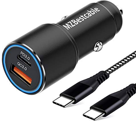 36W Caricabatterie Caricatore Auto USB C con Cavo per iPhone 15 17/16 Pro/15 Pro Max/15 Plus,Samsung A17 Galalxy A54 5G/A53 A52 A25 A35 A05S A55 A52S A51 A14 A15 A71 A72 S22 S21 S20 S23 Plus Ultra FE