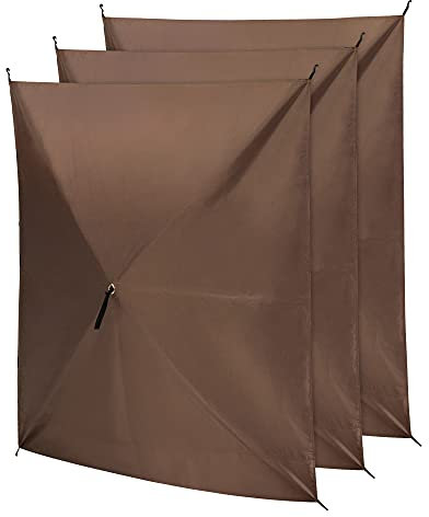 PAMAPIC Sonnenschutz und winddichtes Pavillon-Zubehör, 3 Stück, Braun