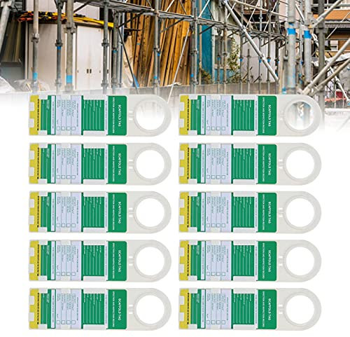 10PCS Scaffold Status Holder and Tags Safety Inspection Tags Scaffold Tag Locking Caution Maintenance Sign for Electric Industrial Security