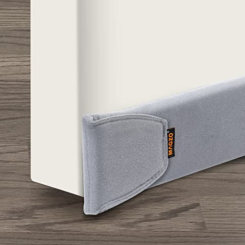 MAGZO Zugluftstopper für Türen 60-97 cm Lang, Zuschneidbare Zugluftstopper Kältestopper Energieeffizienter Windstopper Tür, Grau