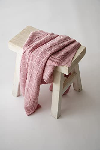 Kaiser 65217315 Wool - Babydecke Strick 100% Merino Wolle, atmungsaktive Babydecke, Neugeborene für den Sommer, Neugeborene, Kinderwagendecke, Babyschalendecke, Fb. Powder