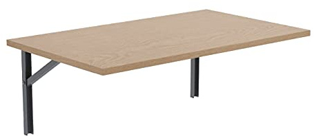 AKKE Klapptisch Wandklapptisch, klappbar, 80cm x 60cm, Heller Eichenholz