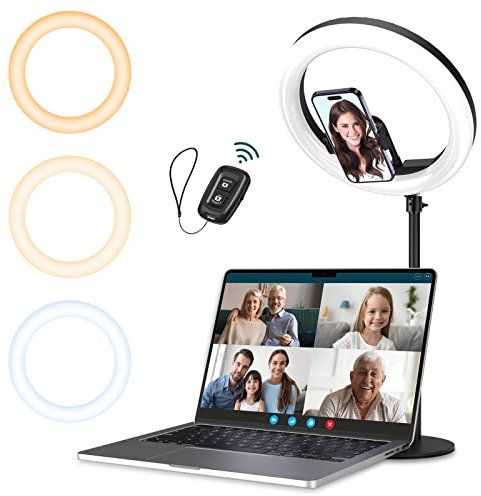 ATUMTEK 10 Selfie Ring Light avec Support et Support de Téléphone