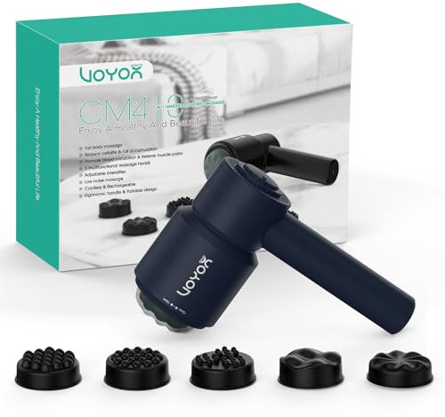 VOYOR-HEALTH Masajeador Anticelulitico, Eléctrico Juego de Masajeador Celulitis para Masaje de Cuerpo Completo, Masajeado de Relajación Muscular con 5 Cabezas Muti-Funcionales CM410 (Azul)