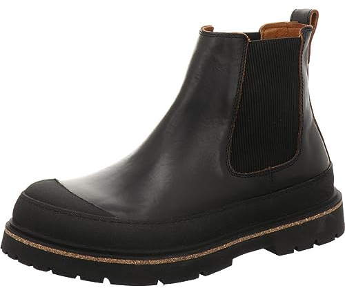Birkenstock Prescott Slip On Men black, Pull Up Leather, Stivaletti Uomo in Pelle (43)