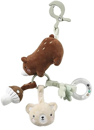 VERTBAUDET Baby Greifspielzeug mit Clip GRÜNER WALD braun