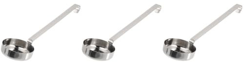 DOITOOL 3pièces Louche à Sauce Acier Inoxydable Spatule Plate Pour Étalage De Sauce à Pizza Ustensile De Cuisine Pratique Pour Restaurants Et Maisons Mesure Précise Et Facile à