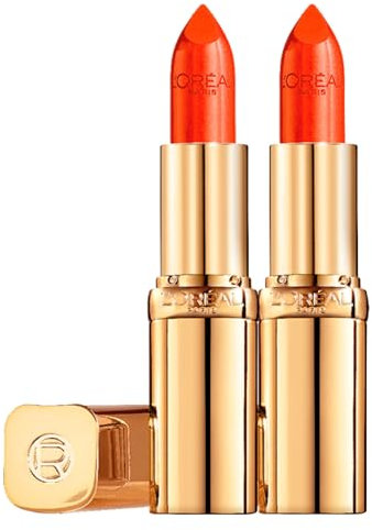 L'Oréal Paris Color Riche Satin Rossetto Idratante 8H Lunga Durata con Vitamina E Finish Satinato Colore 163 Orange Magique - 2 Cosmetici