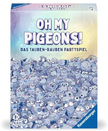 Ravensburger 22688 - Oh My Pigeons! - Das Tauben-Rauben Partyspiel - Kartenspiel und Partyspiel für 2-5 Personen ab 8 Jahren - Geburtstagsgeschenke, deutsche Version
