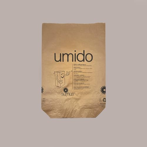 Lucgel Sumus Papierbeutel für die organische Mülltrennung, 120 l, 50 Stück