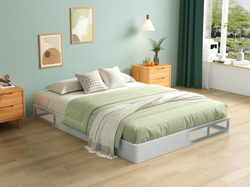 AROMUSTIME 7 Inch Queen Box Spring,Black Heavy Duty Metal Mattress Foundation/Easy Assembly/Non-Slip/No Noise/Easy Clean Fabric Cover