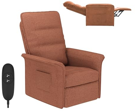 FLEXISPOT Sillón de Relax Eléctrico con Respaldo Ajustable, Reclinable de 105° a 155°, Sillon Reclinable, Sofá Relax Ergonómico Sillón para Dormitorio, Salón y Cine en casa (Beige)