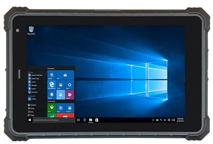 Tableta resistente, tableta resistente Windows 10 de 8 pulgadas, 4G LTE, GPS, resistencia al agua, batería de 7.6 V 5000 mAh, 8 GB de RAM/128 GB ROM, Bluetooth, Wi-Fi dual para campo de trabajo