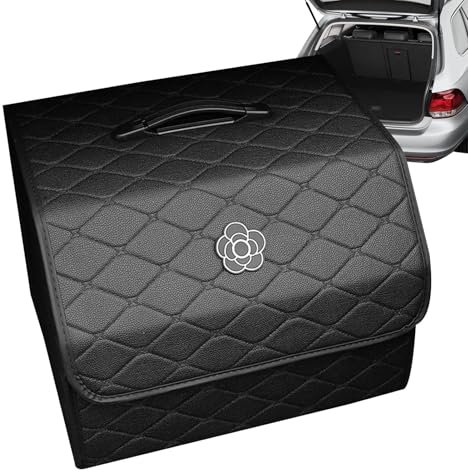 Organizer pieghevole per bagagliaio auto, contenitore organizzativo, organizer per bagagliaio 'auto, robusto organizer per bagagliaio, comodo accessorio in pelle per auto