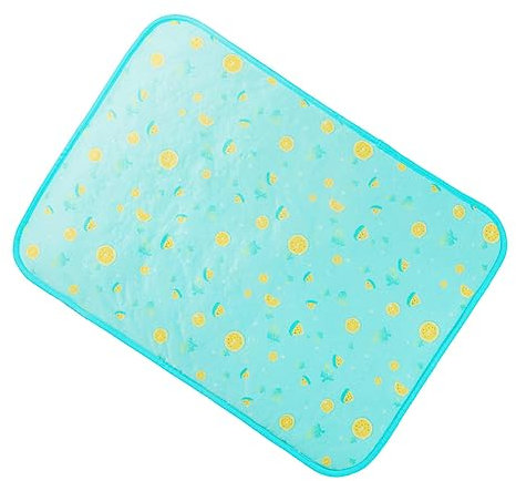 FONDOTIN Washable Pet Cooling Mat Eisseide Leichte Und Tragbare Kühlmatte Für Haustiere Für Sommer Fruchtblau Einfach Zu Reinigen Strom Nutzbar