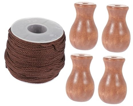 Levemolo Elegant Wooden Blind Cord Home Decorative Pull Cord Handle Braided Lift Shade Household Curtain Accessories