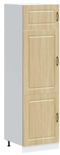 vidaXL Köksskåp Kalmar sonoma-ek konstruerat trä, vit köksskåp, kök sideboard skåp, organisera köksskåp, högt köksskåp, fristående köksenhet