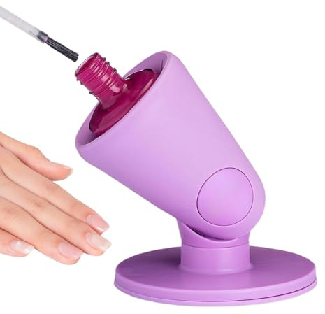 Support De Vernis À Ongles En Silicone – Porte-bouteille De Vernis À Ongles En Caoutchouc Souple | Support Portable Anti-déversement Pour Vernis À Ongles Anti-basculement Pour Salon (Violet)
