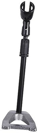 Toddmomy Metal Base Microphone Stand Height Mic Bracket for Radio Sturdy Mic Support Mount for Podcast Microphone Desk Stand Use