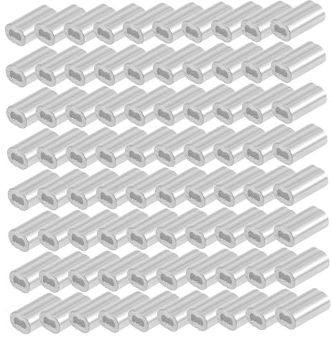 PRETYZOOM 100stücke Aluminiumhülse Für Drahtseil Drahtseilbeschläge Aus Aluminium Aluminium-crimpschlaufenhülse Robust Und Stabil Einfach Zu Verwenden Transportieren