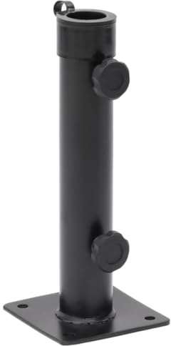 Xichuzi Sonnenschirmständer für Ø38/48 mm Mast Mattschwarz Stahl, Schirmständer Balkon, Strand Schirmständer, Sonnenschirmfuß - 4003373