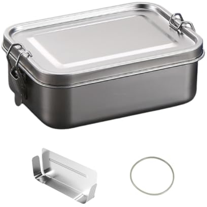 KiwiPower Brotdose Edelstahl 750ml – Auslaufsichere Lunchbox mit Trennwand – BPA-frei, Spülmaschinenfest – Bento Box mit Fächer & Dichtungen