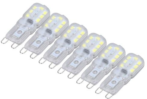Zerodis Bulb G9 Bulbo LED G9 a Efficienza Energetica, con 14 LED Dimmebili da 3 W, Conchiglie di Alta qualità, per Lampadari, Lampade a Soffitto, Lampade da Tavolo (Luce calda 220V)