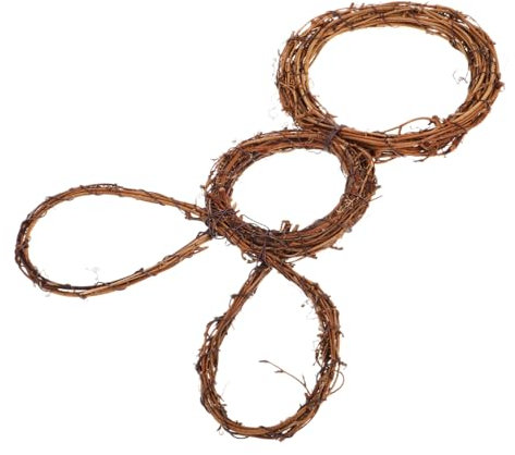 HIAKDOFT Kaninchen-Rattan-Kranz Osterhasenkranz Osterkranz Selber Machen Bastel-osterkranz Aus Holz Kaffee