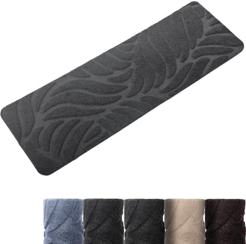 Homwiz Alfombrillas para Escaleras Antideslizantes, 15 Alfombrillas Autoadhesivas Escalones Interiores, Recortables y Reutilizables - Protección para Mascotas, Mayores, Niños (Gris Oscuro, 55x19 cm)