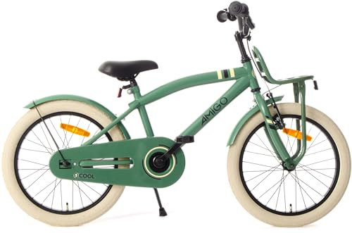 AMIGO 2Cool - Kinderfahrrad Jungen - 20 Zoll - Mit Rücktrittbremse - ab 6-8 Jahr - Grün