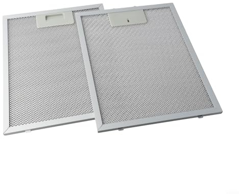2 Stück Silber Metallfettfilter für Dunstabzugshaube 298x239x9mm, 5-Lagen Aluminium Gitterfilter Ersatzteil meisten Marken, Lüftungsfilter für Küche