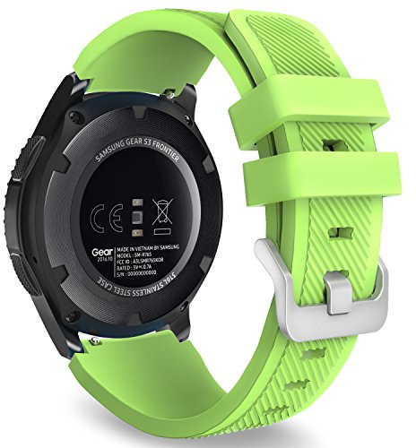 MoKo Sport Band Compatible with Samsung Galaxy Watch 3 45mm/Gear S3 | für S3 Frontier/Classic/Galaxy Watch 46mm, Weiches Silikon, Wasserdicht & Atmungsaktiv, 22mm Ersatzarmband, für Herren Damen