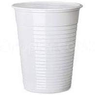 Plastic Disposable Water Cups Strong Drinking Tumbler Glasses Clear and White Cups 7 Ounce (1000 Cups, White)