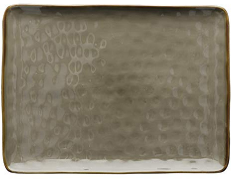 Thun Rose & Tulipani - Vassoio Rettangolare 36x26,5 cm Concerto Grigio Tortora