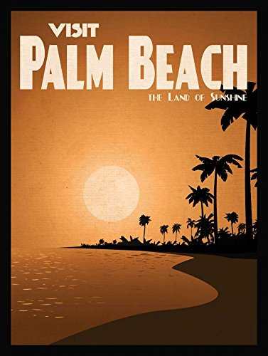 Sensación en casa CANVAS-ENMARCADO con-AMERICAN-BOX-Palm-Playa-Giacopelli-Jason-Viaje-Bella-Arte impreso en madera-marco vertical, 28_X_21_in