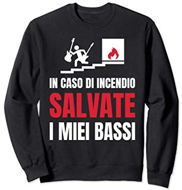 Basso Elettrico Bassista Regalo Divertente Bassisti Bassi Felpa