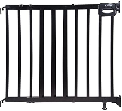 Summer Infant Summer Deluxe Treppenschutzgitter aus Holz, einfach zu sichern, passend für Öffnungen von 76,2–121,9 cm breit, für Türen und Treppen, 81,3 cm hoch, für Baby- und Haustiergitter, Schwarz,