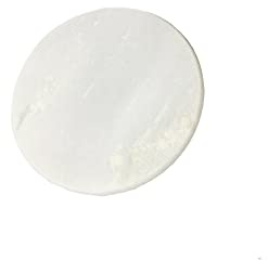 Chakra de mármol, tabla de cortar redonda, salvamanteles redondos, tabla de queso, 9 pulgadas de diámetro, grande, color blanco