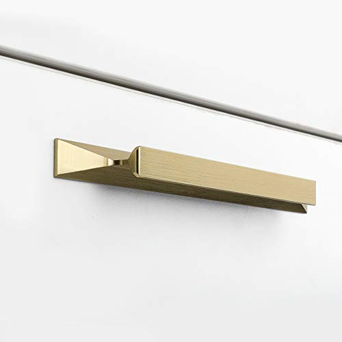 LONTAN 10 Stück Schrankgriffe Mattgold - 160mm Lochabstand Möbelgriffe - Küchengriffe Aus Aluminiumlegierung - Schubladengriffe
