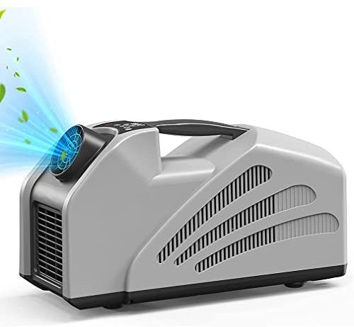 Condizionatori d'aria portatili, unità di raffreddamento AC domestica 2350 BTU, 24 V CC e 100-240 V CA, 3 velocità della ventola, display LCD, 59~86 °F per tenda da campeggio, stanza, auto e camper