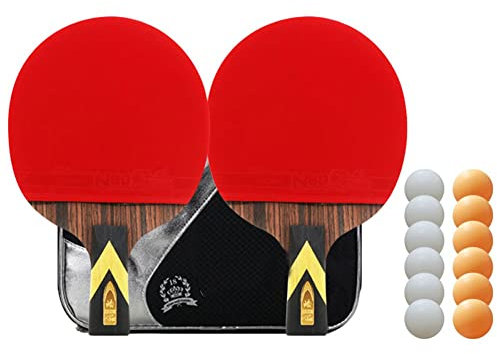 Tischtennisschläger, Tischtennisschläger, Tischtennisschläger, professioneller Tischtennisschläger mit 2 Schlägern und 12 Bällen in der Tragetasche, Tischtennisschläger und Bälle mit Koffer, ideal f