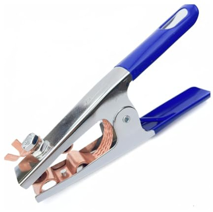 TimelyDu Morsetto di massa per saldatura, Pinza Per Saldatrice, Morsetto di Terra, Adatto per MIG MMA TIG ARC macchina da taglio al plasma (Grande)