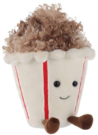 Apricot Lamb Popcorn food Plush Stuffed Animals for Kids, Soft Cute Plush Toys for Baby Girl and Boy, Fluffy Popcorn 7.9 Inches