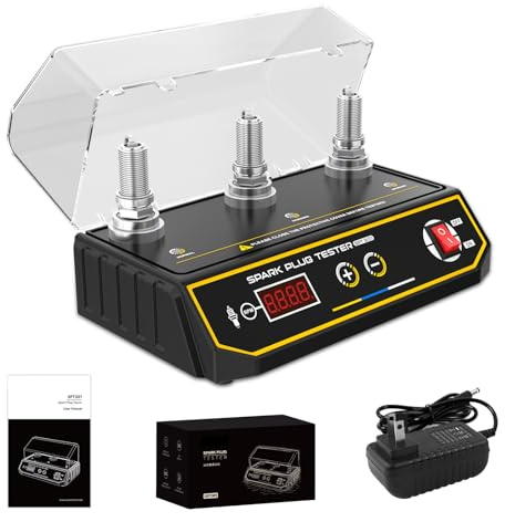 VKALTUL Tändstiftstestare SPT301, tändgnisttestare med 3 hål, 200–9 000 rpm, hög effektivitet, digital display, skyddsfodral, plug and play för fordon, 220 V